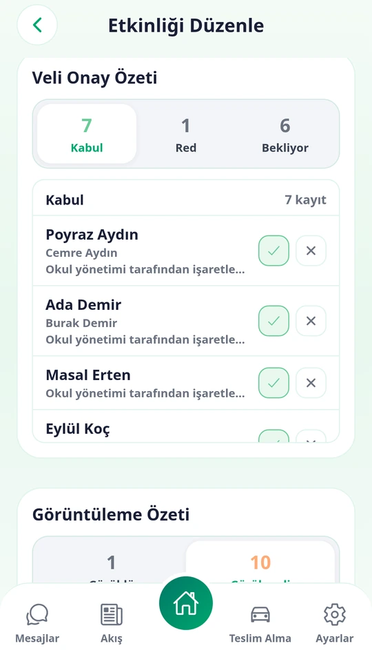 Faaliyet takvimi düzenli aksın